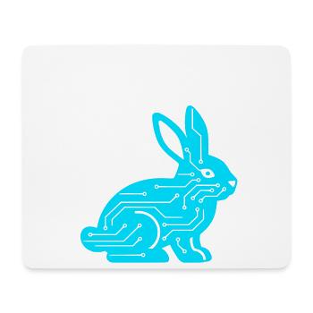 Cyber Hase Circuit Platine Tech Vektor - Mousepad (Querformat) - Weiß - Vorne