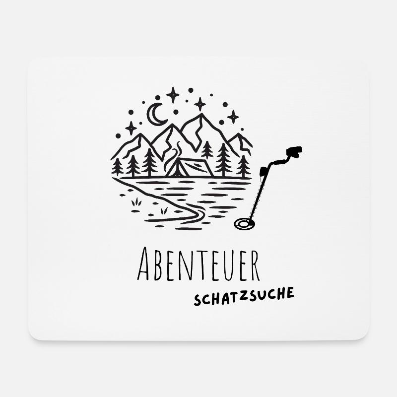 Abenteuer_Schatzsuche_Wald - Mousepad (Querformat) - Weiß