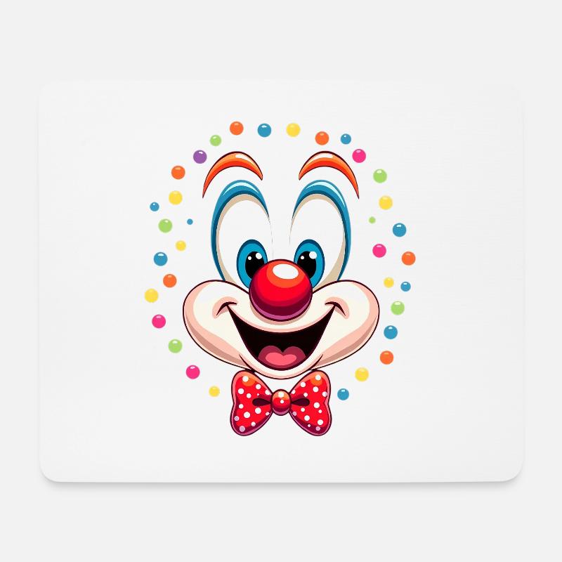 Karneval Clown Kostüm Fasching Fastnacht - Mousepad (Querformat) - Weiß