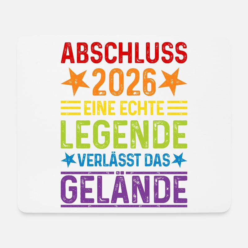 Abschluss 2026 Echte Legende verlässt das Gelände - Mousepad (Querformat) - Weiß