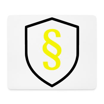 Paragraph Schild Gesetz - Mousepad (Querformat) - Weiß - Vorne