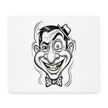 Monsieur dessin caricature  - Tapis de souris (format paysage) - blanc - Devant