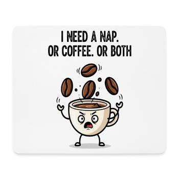 Nickerchen oder Kaffeetassen-Stimmung - Mousepad (Querformat) - Weiß - Vorne