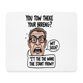 Mishmash-Fehlaussprache-Cartoon - Mousepad (Querformat) - Weiß - Vorne