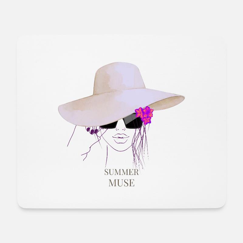 Summer M U S E. Dein Sommer. Dein Style. - Mousepad (Querformat) - Weiß