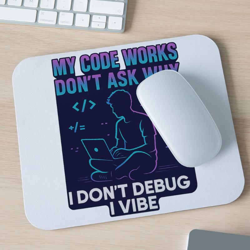 My Code Works Don't Ask Why – Funny Programming Mouse Pad (horizontal)