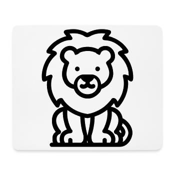 lion - Mouse Pad (horizontal) - white - Front