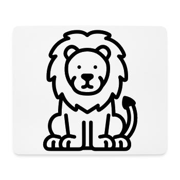 lion - Tapis de souris (format paysage) - blanc - Devant