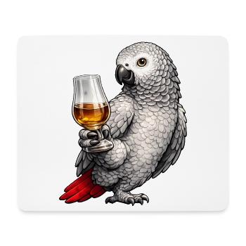 Graupapagei Whisky - Mousepad (Querformat) - Weiß - Vorne