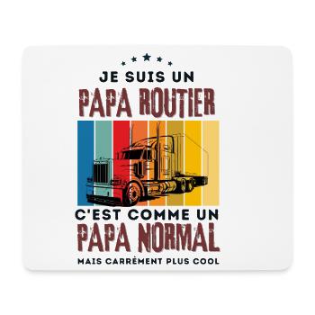 je suis un papa routier / humour papa routier  - Tapis de souris (format paysage) - blanc - Devant