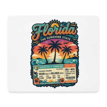 Florida Sunshine State – Conception de cartes d’embarquement pour voyager - Tapis de souris (format paysage) - blanc - Devant