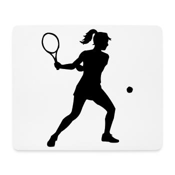 Joueur de tennis - Tapis de souris (format paysage) - blanc - Devant