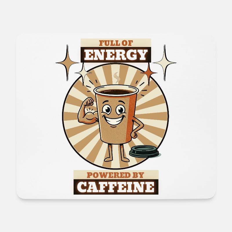 Kaffeetassenenergie - Mousepad (Querformat) - Weiß