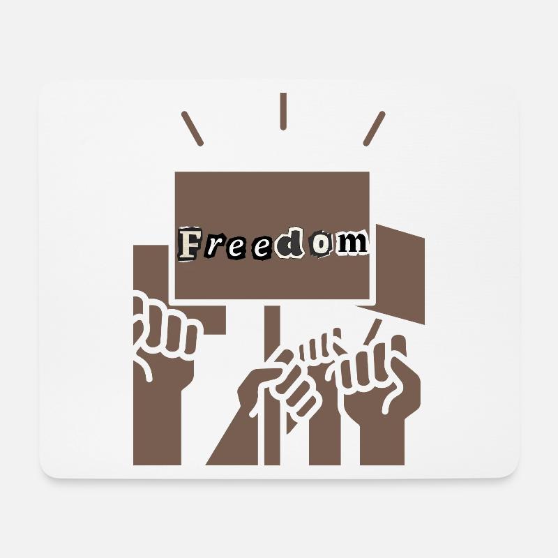Freedom - Tapis de souris (format paysage) - blanc
