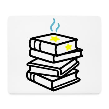 Bücherstapel Stern Fantasy Lesen Buchclub - Mousepad (Querformat) - Weiß - Vorne