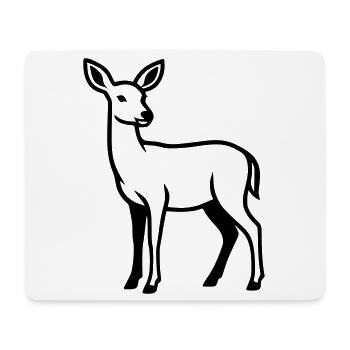 Deer Silhouette Hunter Hunting Club Forester Forest - Mouse Pad (horizontal) - white - Front