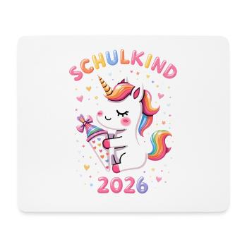 Schulkind 2026 Einschulung 2026 Schulanfang - Mousepad (Querformat) - Weiß - Vorne