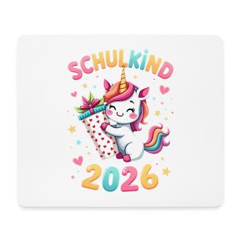 Schulkind 2026 Einschulung 2026 Schulanfang - Mousepad (Querformat) - Weiß - Vorne
