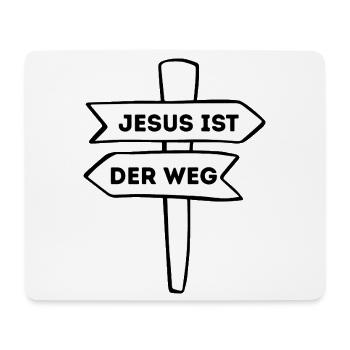 Jesus ist der Weg – Christliches Design - Mousepad (Querformat) - Weiß - Vorne