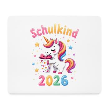 Schulkind 2026 Einschulung 2026 Schulanfang - Mousepad (Querformat) - Weiß - Vorne