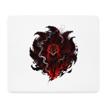 Flammenfuchs im Rauchkreis - Mousepad (Querformat) - Weiß - Vorne