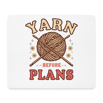 Garn vor Plänen - Mousepad (Querformat) - Weiß - Vorne