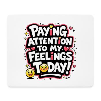 Watch out for my emotions today - Mouse Pad (horizontal) - white - Front