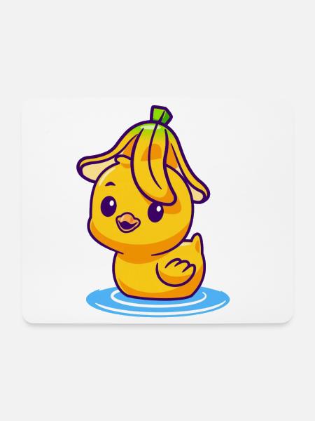 Sonneniges Entlein am Wasser - Mousepad (Querformat) - Weiß