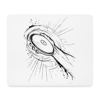 Diskus werfen - Mousepad (Querformat) - Weiß - Vorne