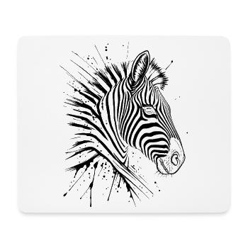 Zebra - Mousepad (Querformat) - Weiß - Vorne