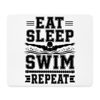 Schwimmer schwimmen Repeat-Swim Pool-fun Schwimm - Mousepad (Querformat) - Weiß - Vorne