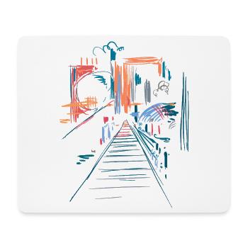 Landschaft Architektur Abstrakt - Mousepad (Querformat) - Weiß - Vorne