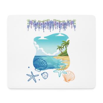 Strand - Mousepad (Querformat) - Weiß - Vorne