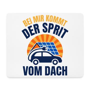 E-Auto Sprit vom Dach - Solar Photovoltaik - Mousepad (Querformat) - Weiß - Vorne