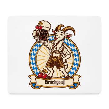 Kirschgoaß Geiß in Lederhose - Mousepad (Querformat) - Weiß - Vorne