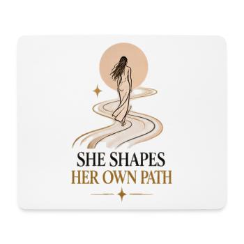Sie formt ihren eigenen Weg - Mousepad (Querformat) - Weiß - Vorne