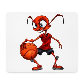 Ameisen Basketball / B-Ball Ameise - Mousepad (Querformat) - Weiß - Vorne