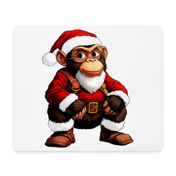 Affen Weihnachten - Mousepad (Querformat) - Weiß - Vorne
