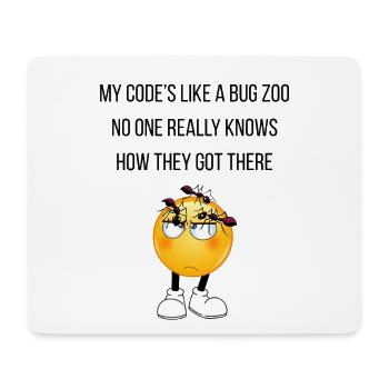Mein Code ist wie ein Insektenzoo - Mousepad (Querformat) - Weiß - Vorne