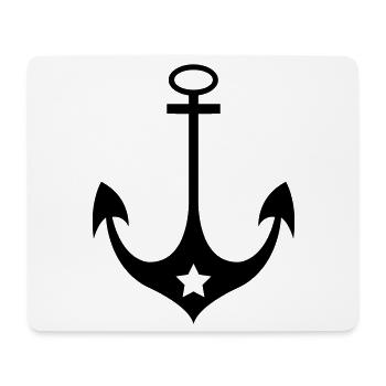 Anker - Mousepad (Querformat) - Weiß - Vorne