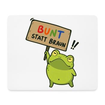Bunter Demo-Frosch - Mousepad (Querformat) - Weiß - Vorne