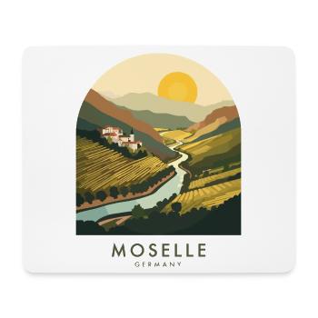 Moselle Germany Wine Country - Mousepad (Querformat) - Weiß - Vorne