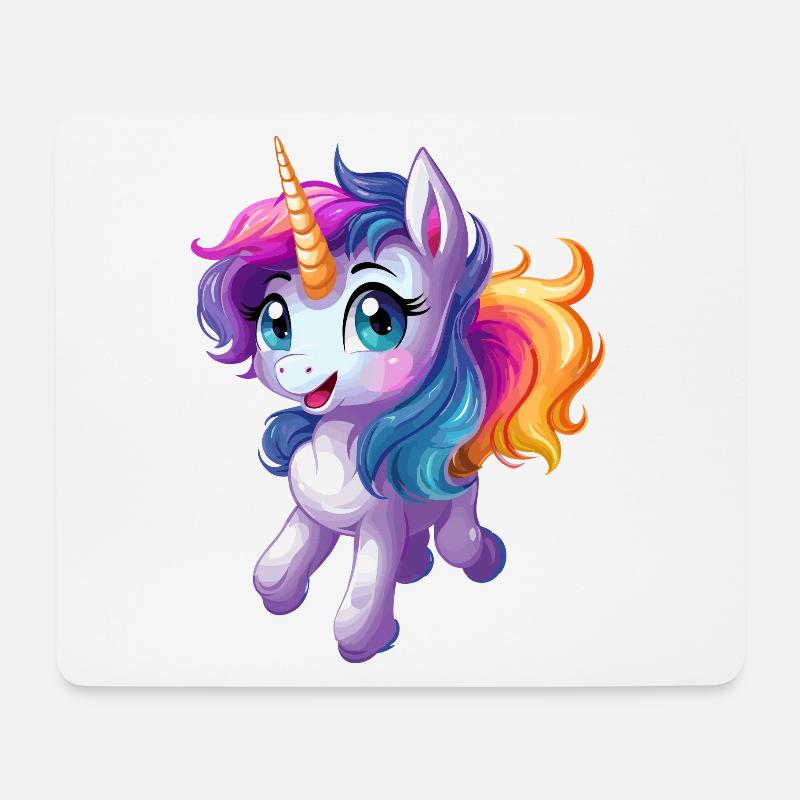 Süßes Einhorn Design - Mousepad (Querformat) - Weiß