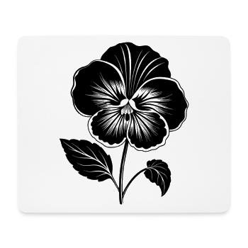 Stiefmütterchenblüte - Mousepad (Querformat) - Weiß - Vorne