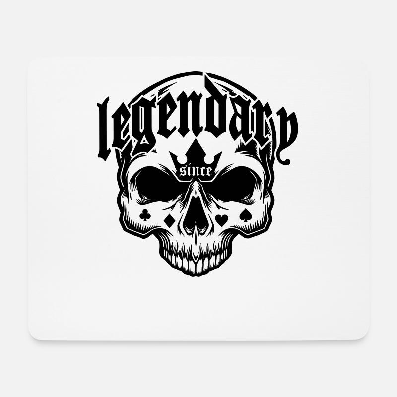 Legendär seit 1999 - Totenkopf | Farben änderbar - Mousepad (Querformat) - Weiß