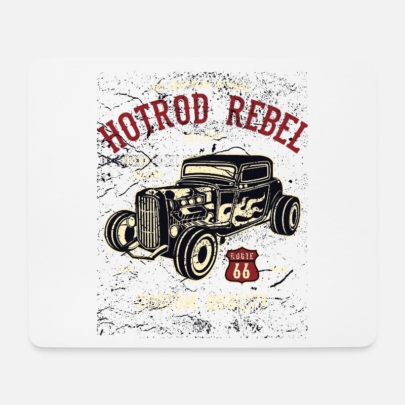 Hot Rod Rebel II - Mouse Pad (horizontal) - white
