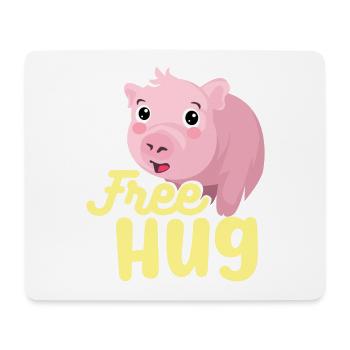Umarmung Schwein - Mousepad (Querformat) - Weiß - Vorne