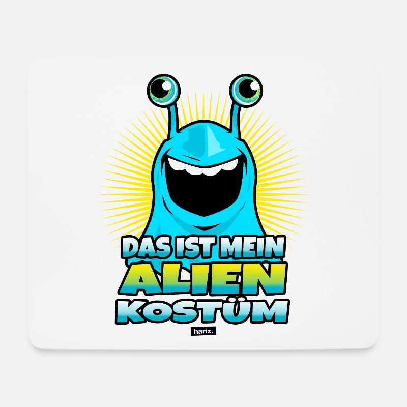 Das Ist Mein Alien Kostuem 2 HARIZ Karneval Kostüm - Mousepad (Querformat) - Weiß