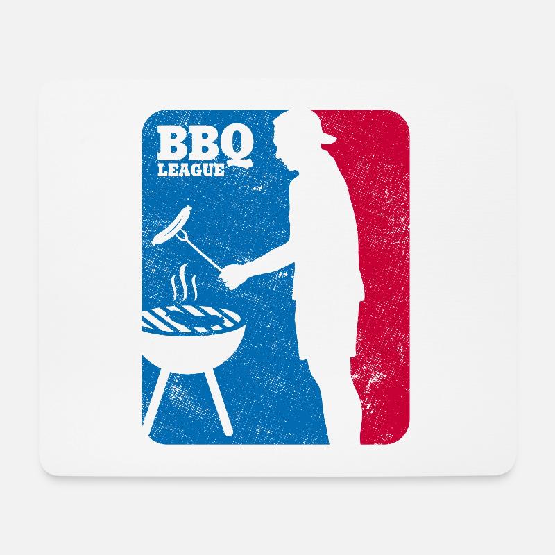 BBQ LEAGUE VINTAGE - Mousepad (Querformat) - Weiß
