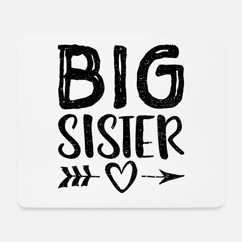Big Sister - Schwester - Mousepad (Querformat) - Weiß